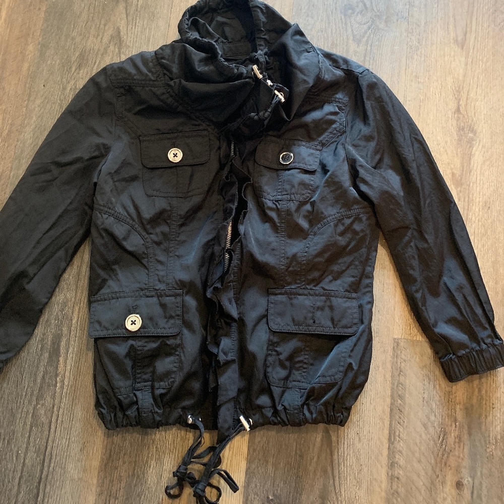 WHBM short ruffle border jacket. Worn about 4x